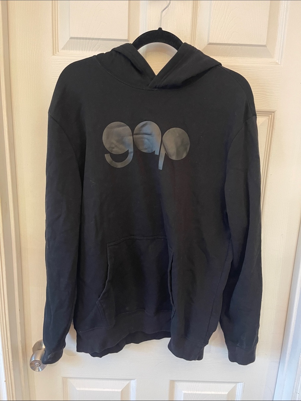GAP Black Pullover Hoodie with Reflective Logo